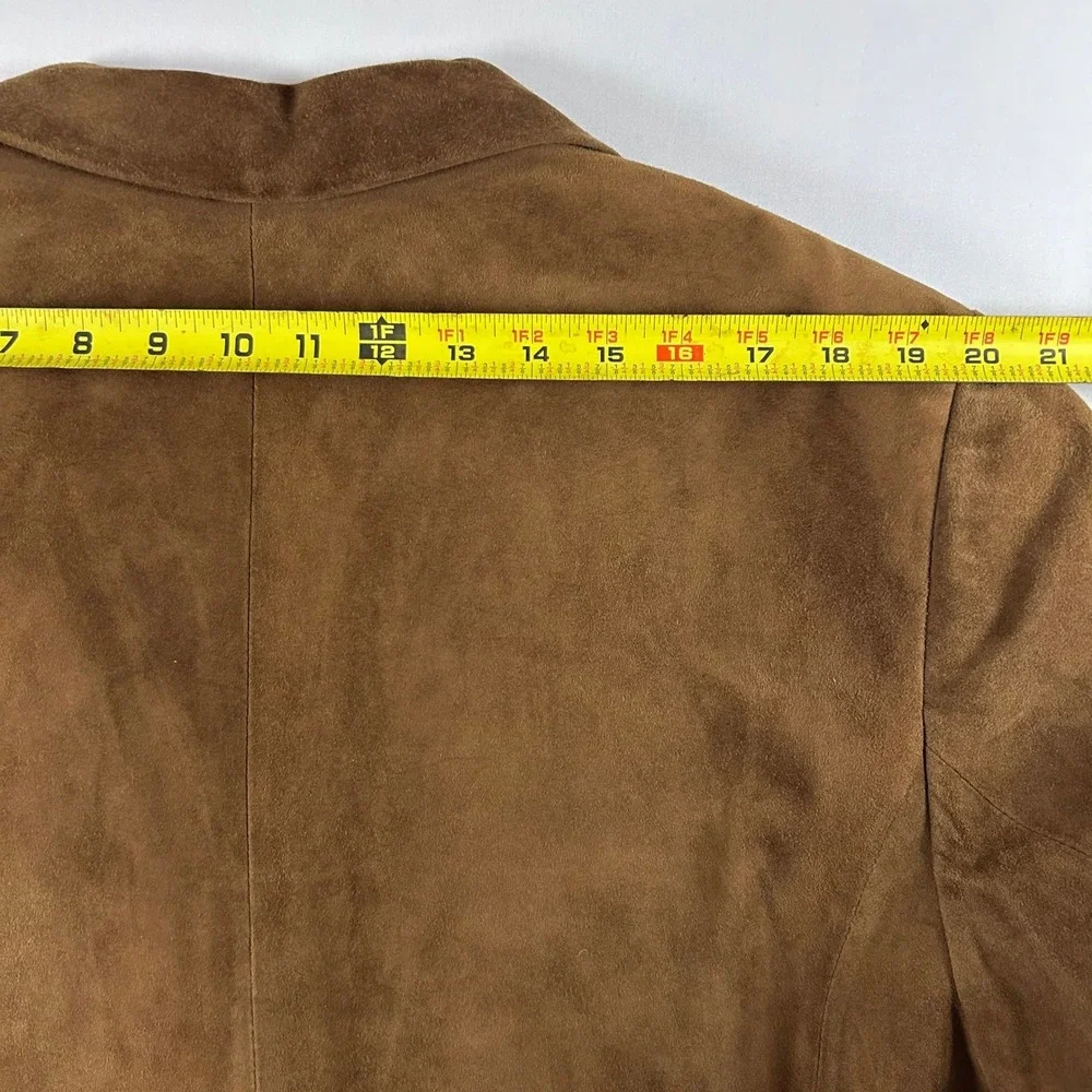 John W Nordstrom Goat Suede Sport Coat Mens 42L Brown Leather Blazer Jacket